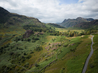 Amazing Lake District National Park - aerial view - travel photography