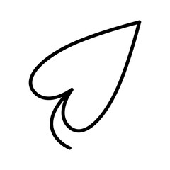 Caladium leaves icon. Tropical leaf of Caladium. Pictogram isolated on a white background.