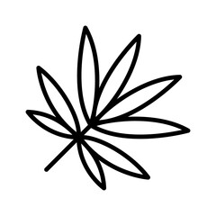Bamboo leaf icon. Pictogram isolated on a white background.