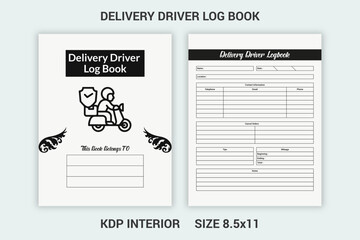 delivery driver log book kdp interior