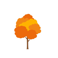 Green fertile trees in a variety of forms on the White Background.  Set of various tree sets. Trees for decorating gardens and home designs. vector illustration and icon