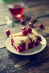 berries over rustic table