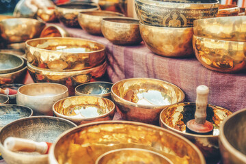 Beautiful tibetan bowl ready for meditative music.