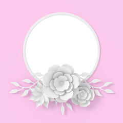 Valentine card frame witn flower design.