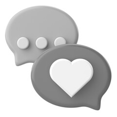 3D love icon. Valentine decoration.