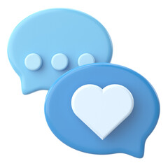 3D love icon. Valentine decoration.