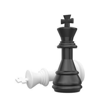 Chess king. 3D element.