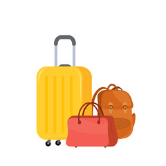 Suitcases or luggage for travel and adventure