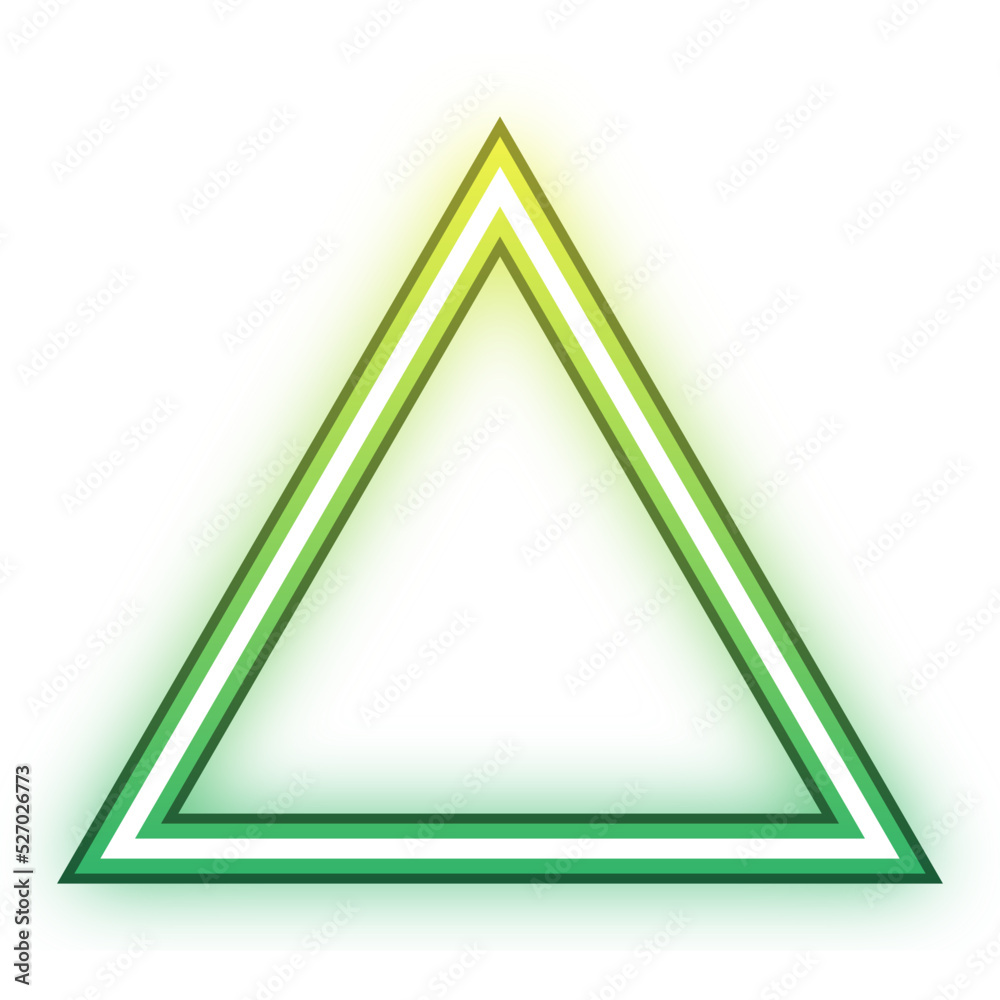 Wall mural triangle neon light frame
