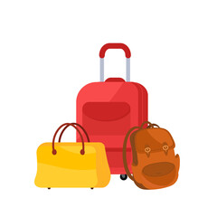 Suitcases or luggage for travel and adventure