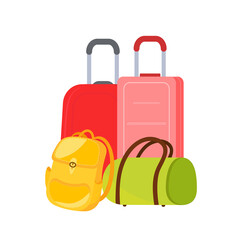 Suitcases or luggage for travel and adventure