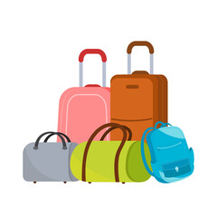 Suitcases or luggage for travel and adventure