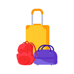 Suitcases or luggage for travel and adventure