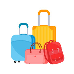 Suitcases or luggage for travel and adventure