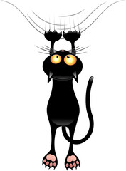 Katze Freche und lustige Cartoon-Figur hängend - Cats Collection