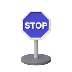 Stop sign, Traffic sign, 3D element.