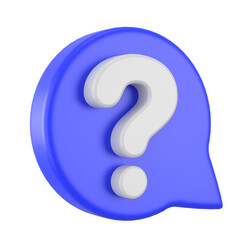 Question mark sign. 3D element.