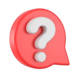 Question mark sign. 3D element.