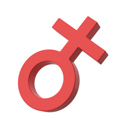 Obraz premium Gender signs. 3D gender icon.