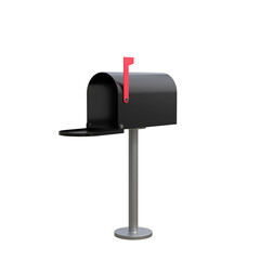 3D postbox, mailbox, letter box.
