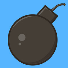 illustration of a black bomb with a burning fuse

