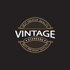 Elegant Vintage Retro Badge Label Emblem Logo design inspiration.