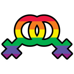 lgbt couple symbol
