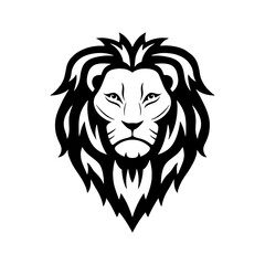 lion vector logo design isolated on black background