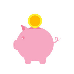 piggy bank, piggy bank, coin save, coin collecting, investment icon, piggy bank icon, concept of banking or financial business administration.vector illustration