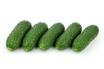 fresh cucumbers vegetable isolated on white background