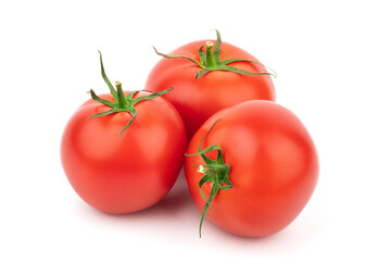 Tomato isolated on white background. Fresh vegetables are isolated on white background. 