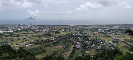The beautiful sunrise landscape of Lanyang Plain at Yilan, Taiwan