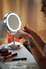 Beauty Influencer at Work: Makeup Blogger Creating a Glamorous Look for Her Audience