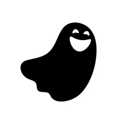 Halloween scary haunted cartoon ghost vector illustration.