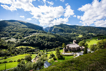 Summer landscape in the mountains of Navarra, Pyrenees, Spain