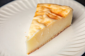 custard sweet pie patisserie bakery fresh dish healthy meal food snack on the table copy space food background