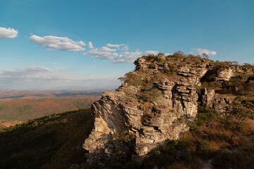 Rocha de Quartzito e montanhas da mantiqueira 