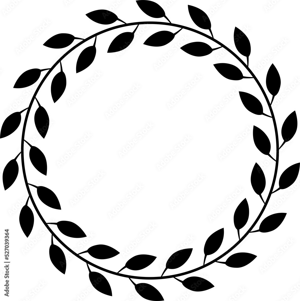Canvas Prints circular laurel foliate icon