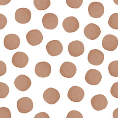 Simple Dots Watercolor Seamless Pattern