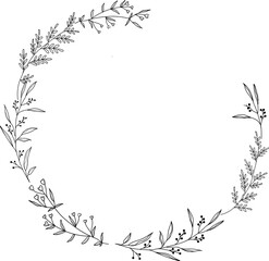Circular laurel foliate icon