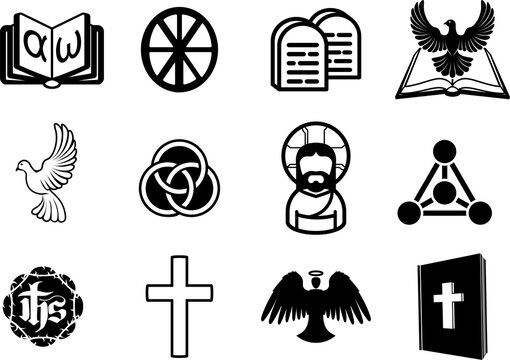 Christian icon set