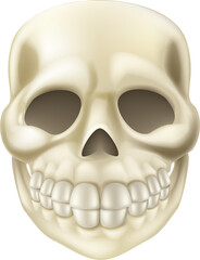 Obraz premium Cartoon Halloween Scull