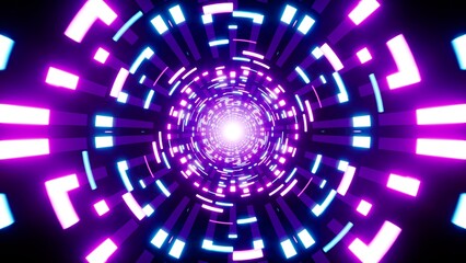 geometric shapes neon color lights background