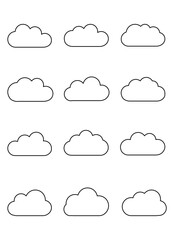 cloud vector design illustration isolated on white background 