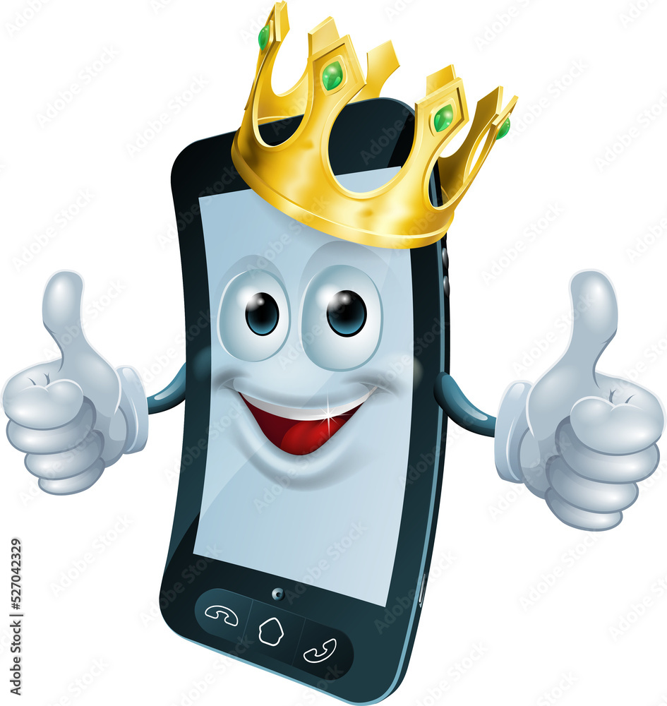 Wall mural phone man with crown