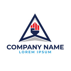 Triangle business logo design