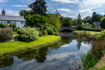 Fototapeta na wymiar river in herefordshire, uk, england