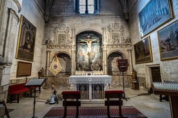 Fototapeta na wymiar Interior of the Church of San Gil Abad at Burgos, Castilla-Leon, Spain