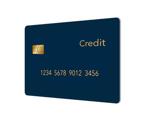 Here is a generic mock credit card with a modern design and text space in a 3-d illustration.