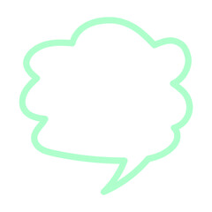 speech bubble outline icon
